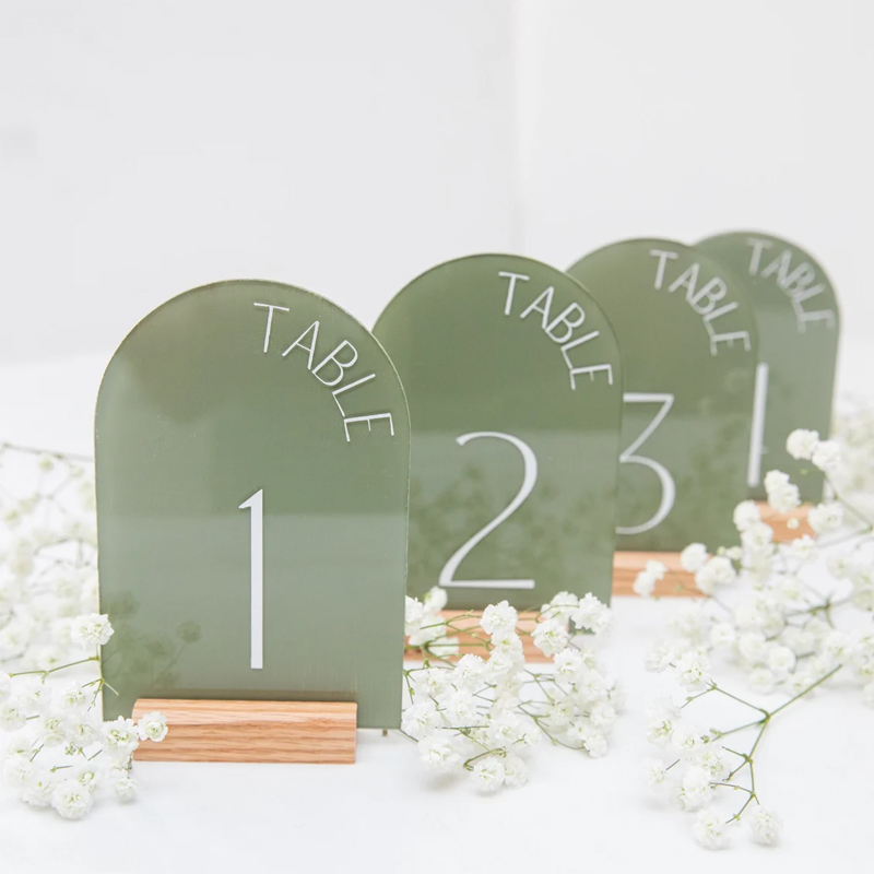 Table Number Gold - Números acrílicos personalizados da tabela do