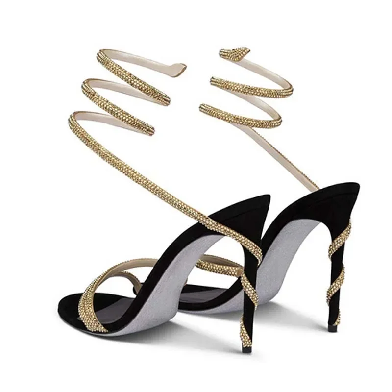 Wedding Fx - Eilyken moda cristal stiletto salto alto