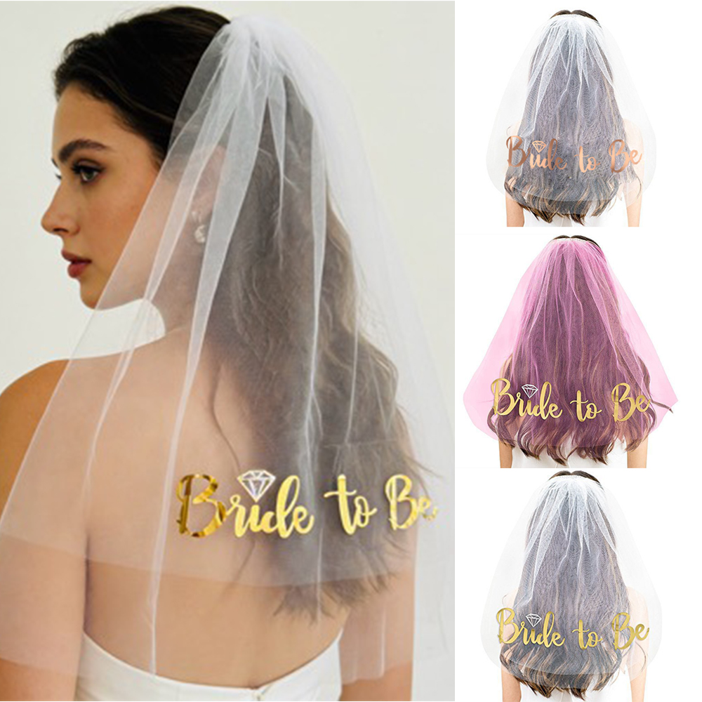 Wedding Supply Store - Véu de Noiva Rosa Dourado para