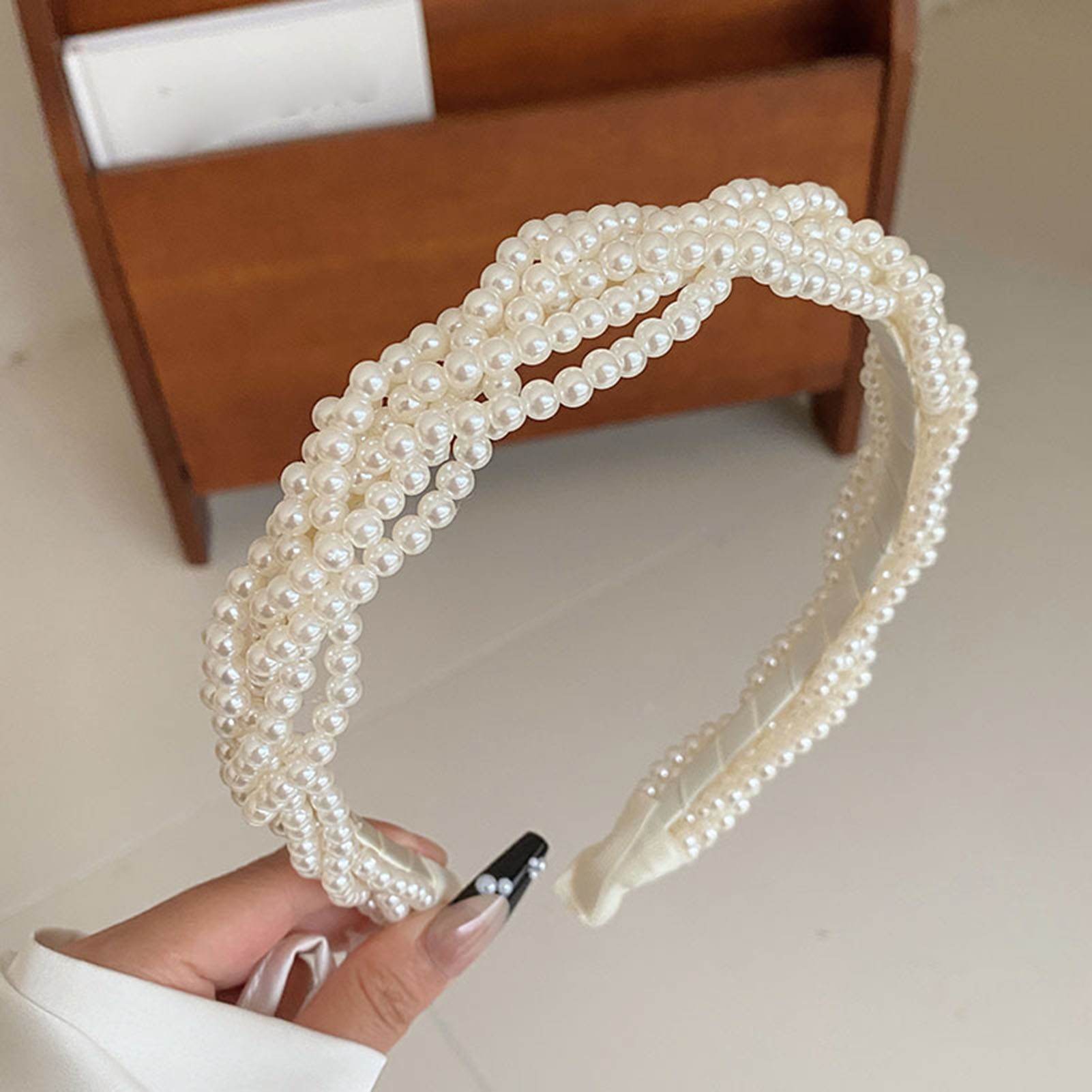 Elegante pérola bandana para m - Wedding Supply Store avaliação e preço