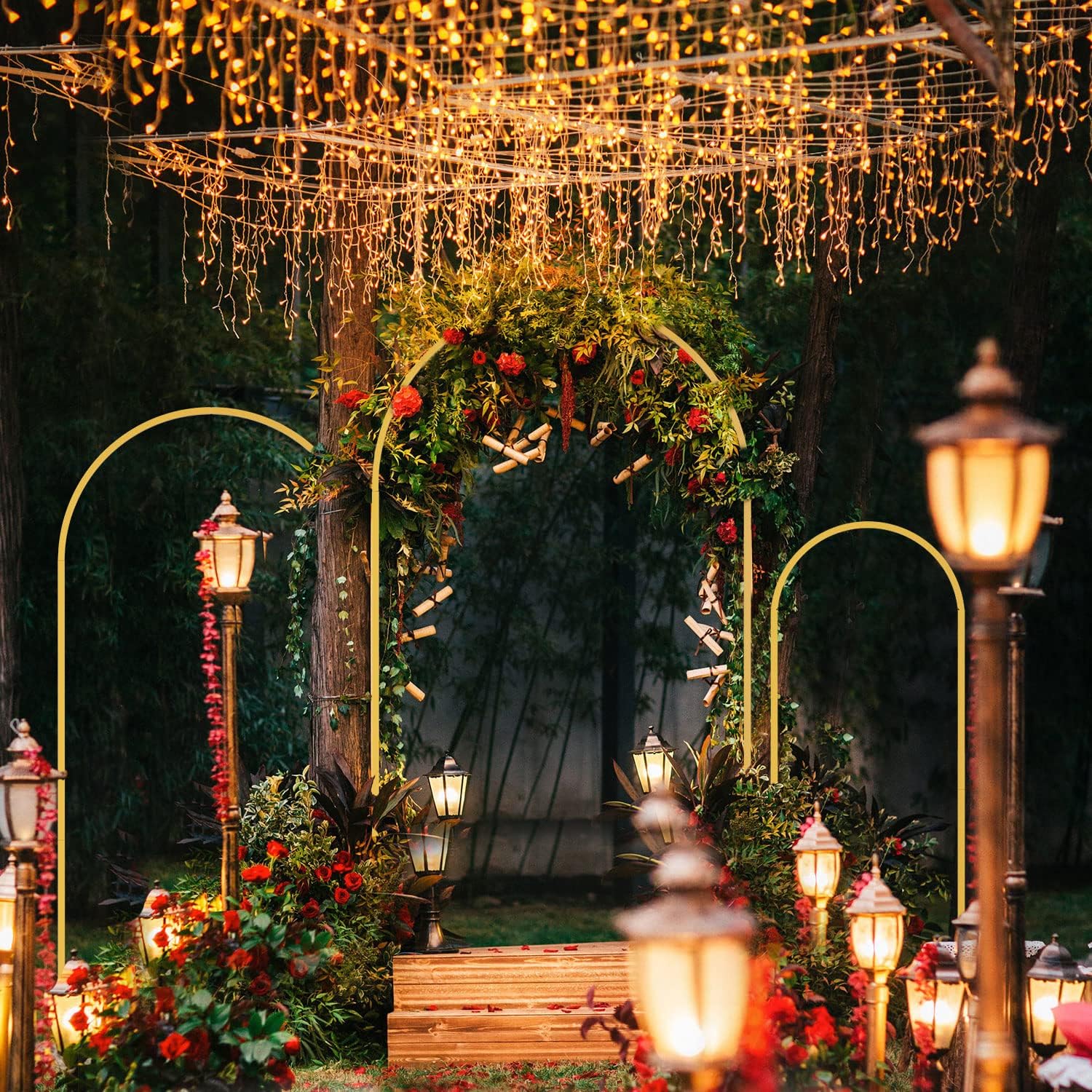 1pc ouro metal arco pano de fu - Wedding Balloon Arch avaliação e preço