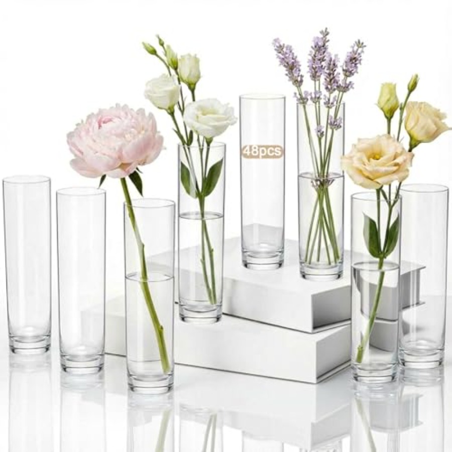 48 vasos cilíndricos de acríli - Centerpiece Vase Tall avaliação e preço
