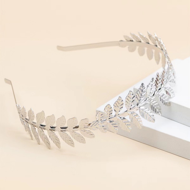 Tiara de folha de metal dourad - Wedding Supply Store avaliação e preço