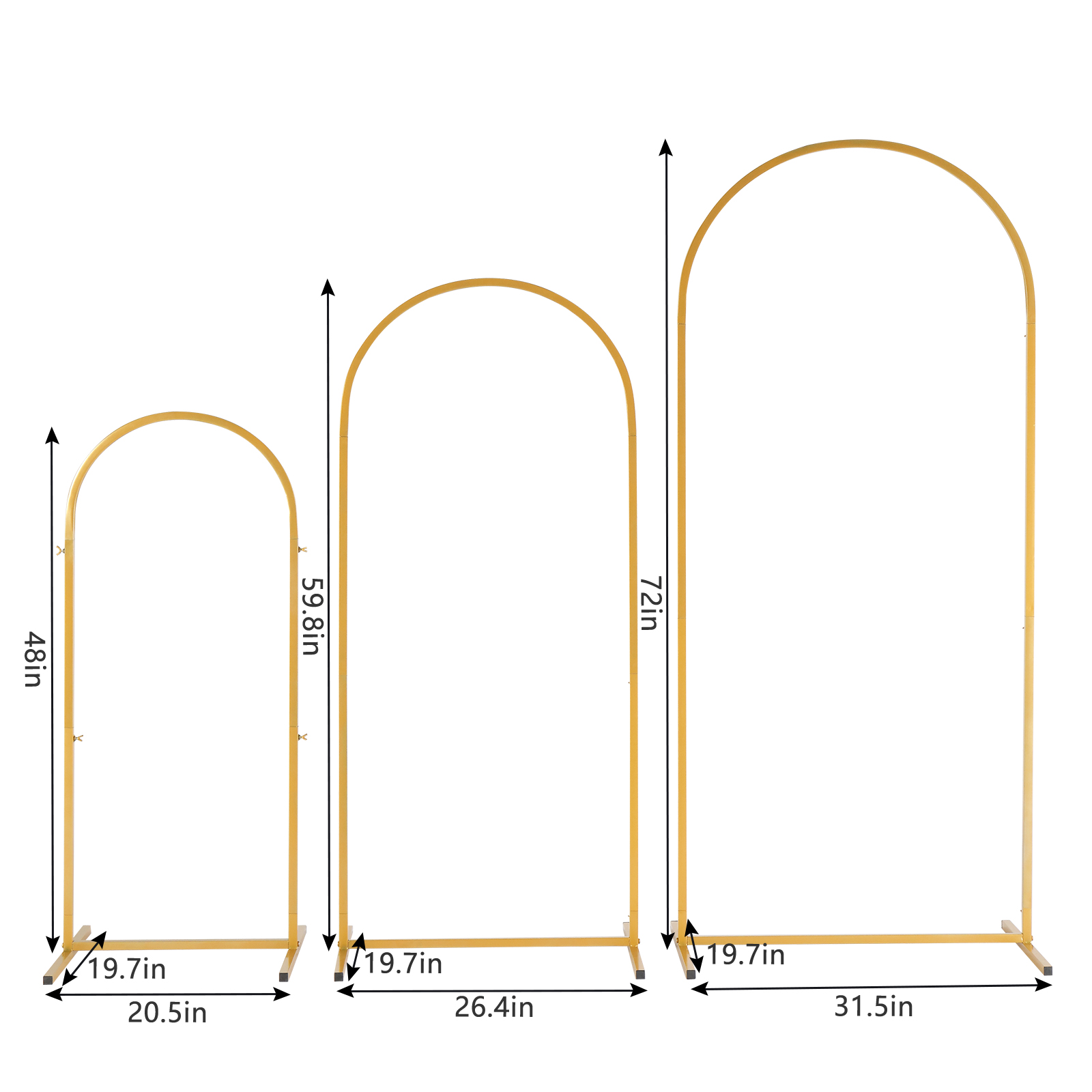 Kit de Arcos Metálicos Dourado - Wedding Balloon Arch avaliação e preço