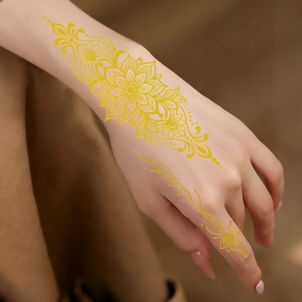 Adesivos de Tatuagem Metálicos - Wedding Sutra avaliação e preço