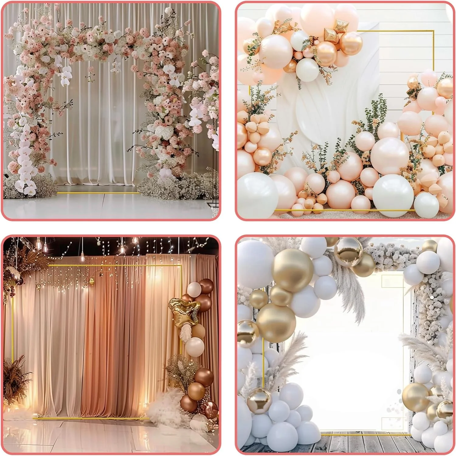 Arcos de casamento dourados, s - Wedding Balloon Arch avaliação e preço